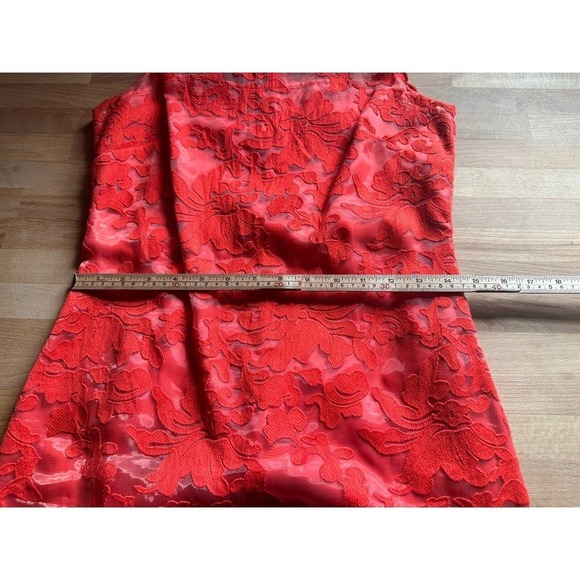 Gianni Bini‎ Denise Geranium Red Lace Sleeveless Cocktail Dress Womens - Size 2 - Picture 5 of 7
